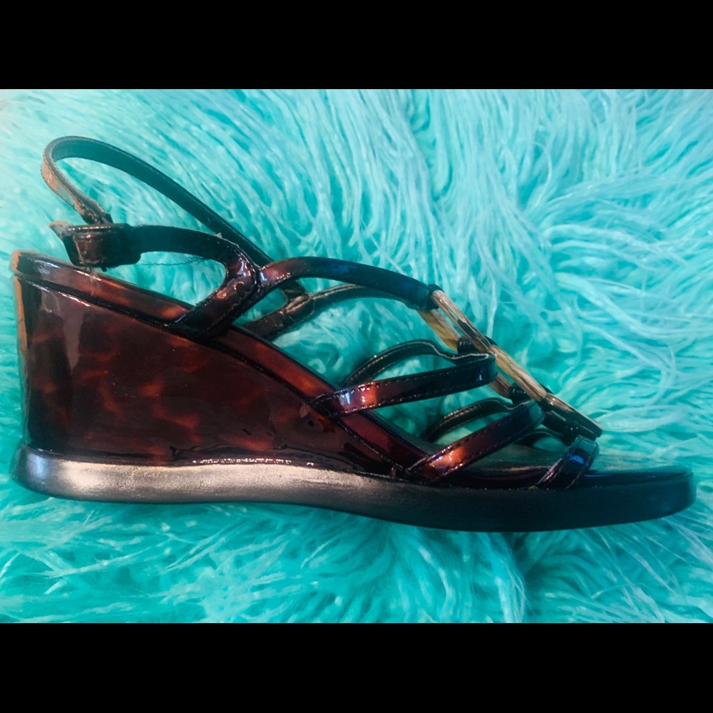 Stuart Weitzman Tortoise Shell Sandals Size 7 1/2 - image 5